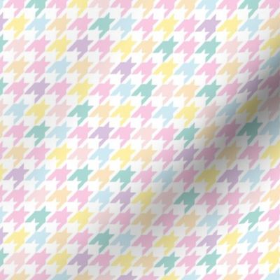 Parisienne houndstooth french classic fashion houndstooth checkered tartan posh texture crimson houndstooth in soft pastel vintage nineties palette 