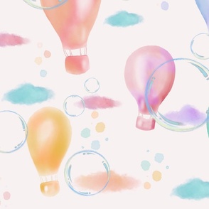 Hot air balloons and bubbles 