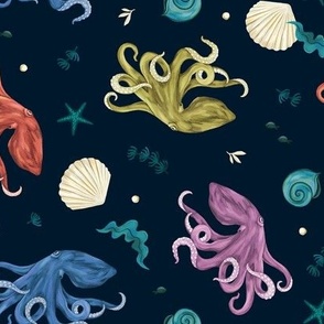 Octopuses (dark blue)