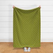 TRV5 - Medium - Topsy Turvy Geometric Grid in Olive Green and Yellow