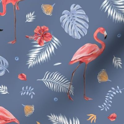 Flamingos (blue)