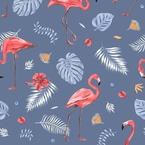Flamingos (blue)