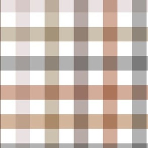 Buffalo plaid gingham check neutral pastel sand beige gray  LARGE