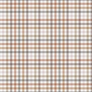 Buffalo plaid gingham check neutral pastel sand beige gray  SMALL