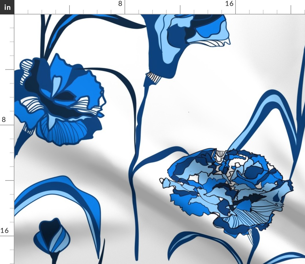 Mod Carnations_ Blue_Large