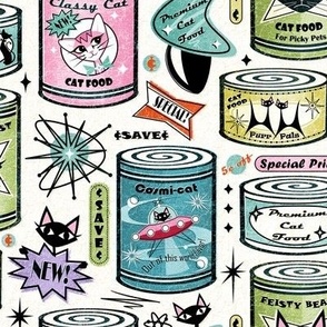 Vintage Cat Food Cans