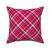 Valentines Day - Valentines Day Fabric - Tartan - Red Burgundy