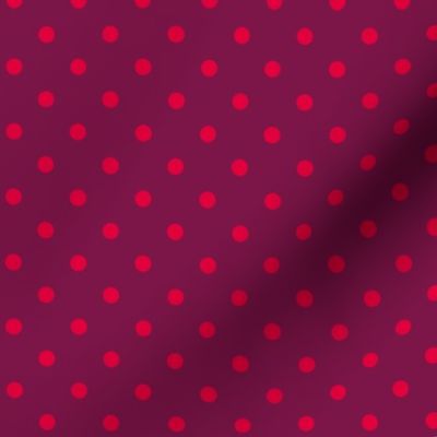 Valentines Day - Valentines Day Fabric - Polks dots  - Burgundy Red Cute Fabric