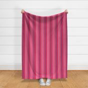 Valentines Day - Valentines Day Fabric - Retro Pink Stripes