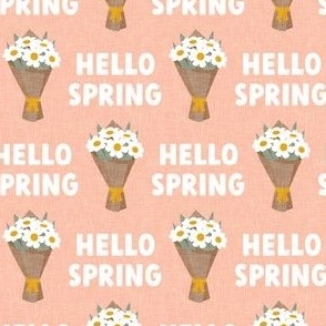Hello Spring - Flower bouquet daisy - peach - LAD22