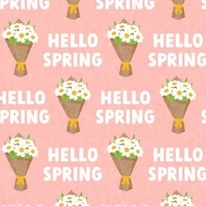 Hello Spring - Flower bouquet daisy - pink - LAD22