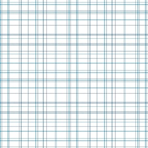 Plaid in indigo and cerulean blue 12b