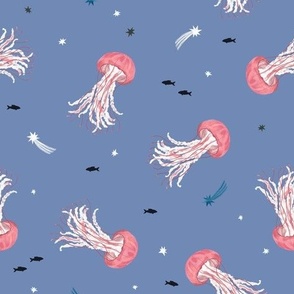 Pink jellyfishs