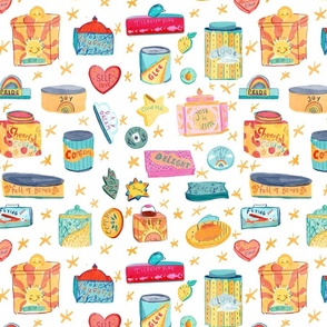 Vintage tins of Happiness 