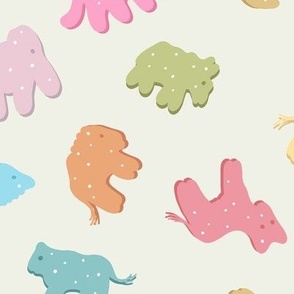 pastel animal cookies with sprinkles