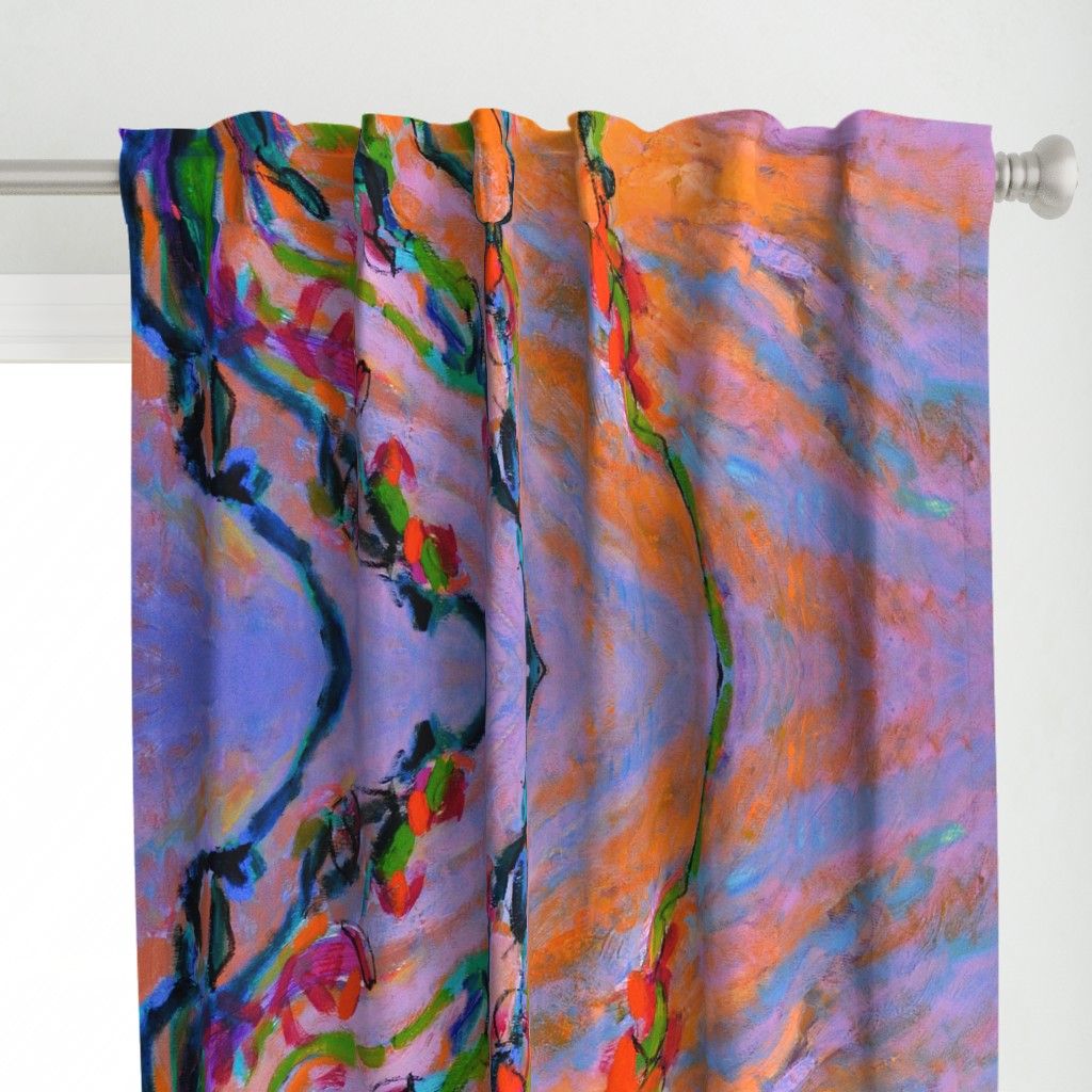 Radiance Oversize Floral Abstract Curtain