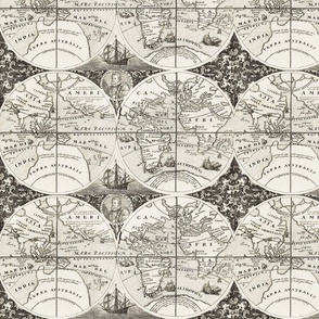 GRAND VOYAGES 16TH CENTURY MAP PATTERN