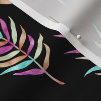 Fruitty Leaves Damask in Black