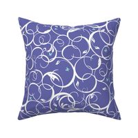 Filigree Swirls White on Periwinkle Very Peri