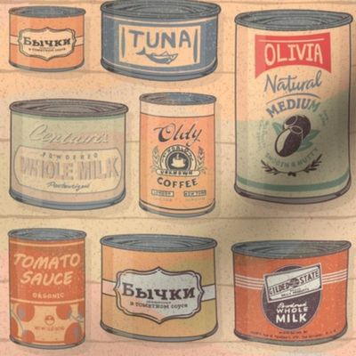 Retro canned food