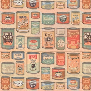 Retro canned food