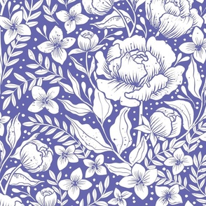  Peonies damask large scale , wallpaper art nouveau  very  peri