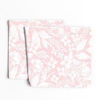  Peonies damask large scale , wallpaper art nouveau - blush pink