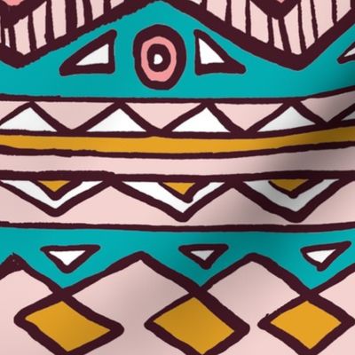 African American tribal pattern bright colorful, African soul