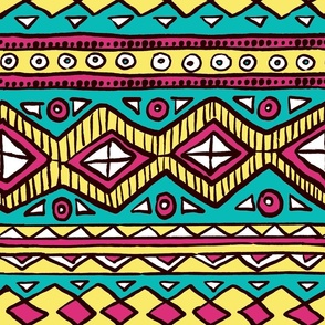 Colorful African American tribal pattern