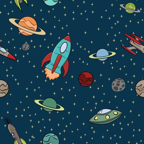 Retro Space Fabric