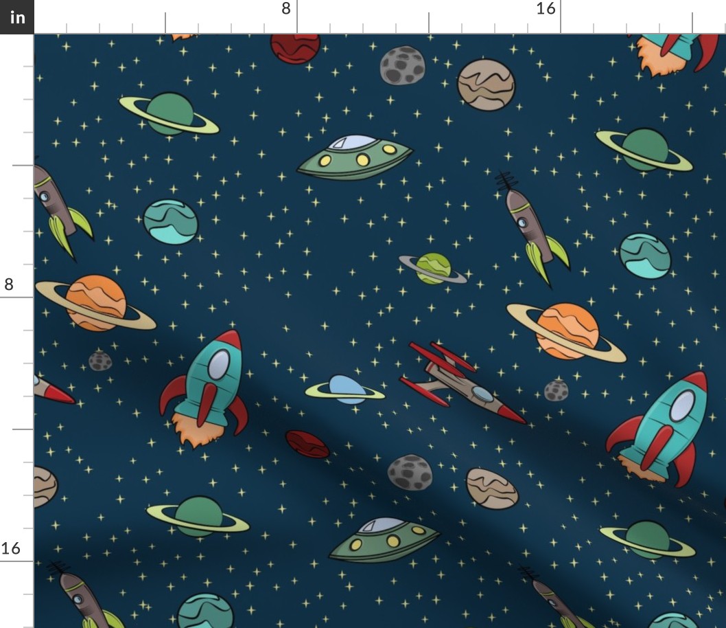 Retro Space Fabric