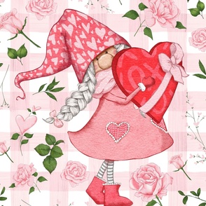 27x36  blanket valentine gnome 