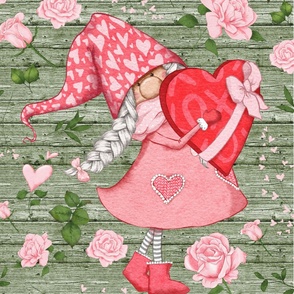 27x36 blanket valentine gnome 