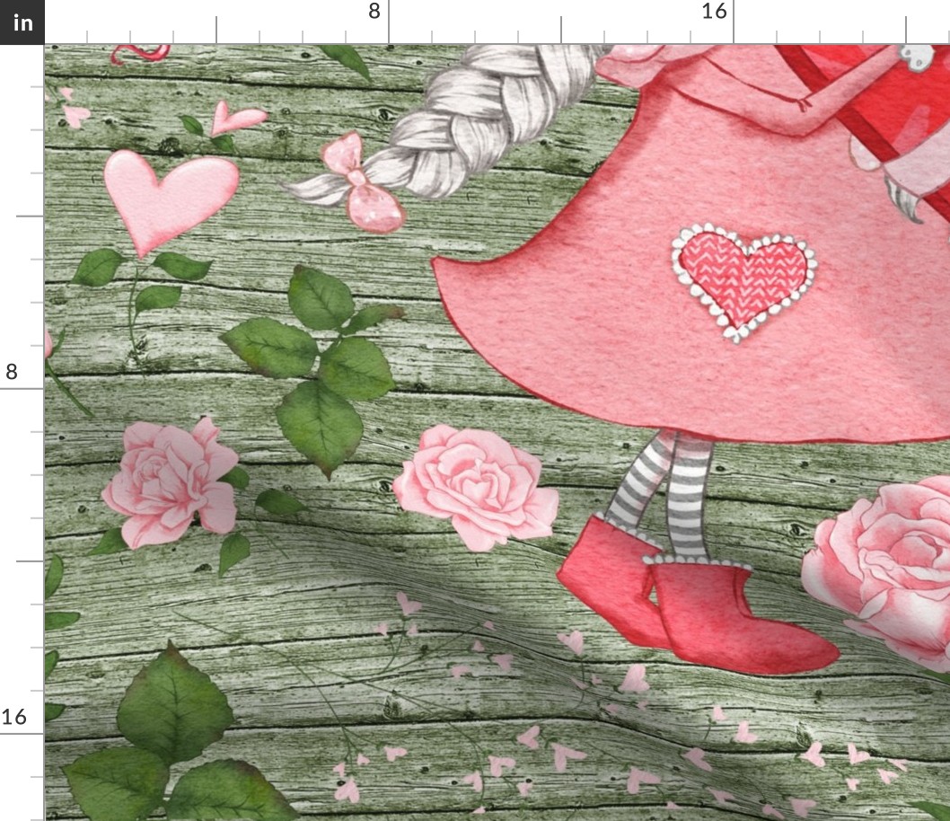 27x36 blanket valentine gnome 