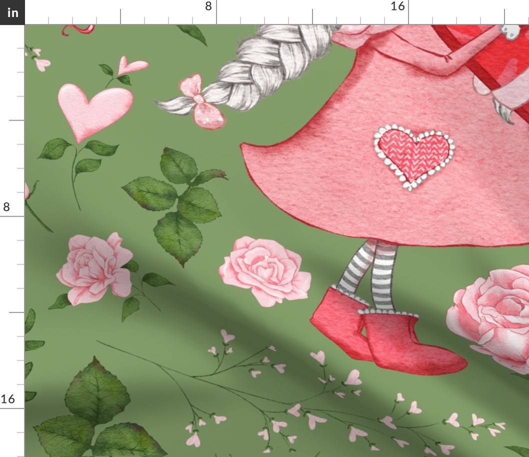 27x36 blanket valentine gnome 