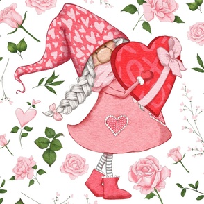 27x36 blanket valentine gnome