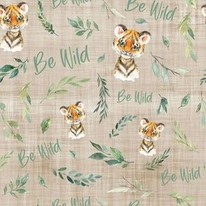 be wild tiger brown linen
