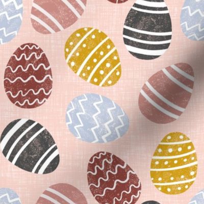Retro Easter eggs blush pink