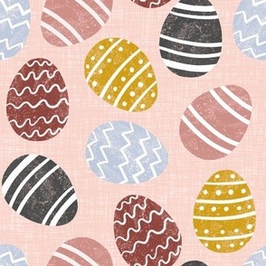 Retro Easter eggs blush pink