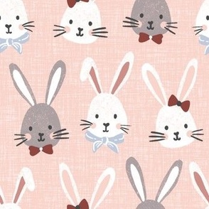 Cute Easter bunnies 22 blush pink