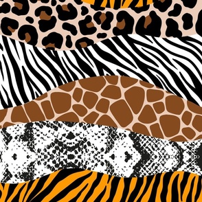 Safari Animal prints mix large scale