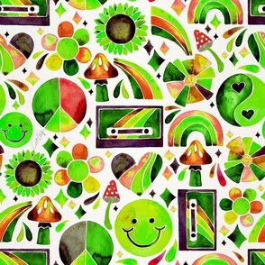 Retro Icons – Lime Green