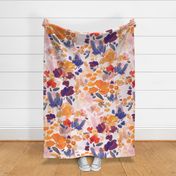 Watercolor Floral Vibrant Summer Warmth -Large Scale