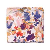 Watercolor Floral Vibrant Summer Warmth -Large Scale