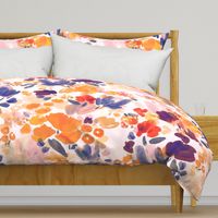 Watercolor Floral Vibrant Summer Warmth -Large Scale