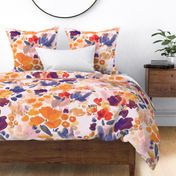 Watercolor Floral Vibrant Summer Warmth -Large Scale