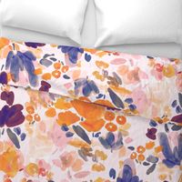 Watercolor Floral Vibrant Summer Warmth -Large Scale