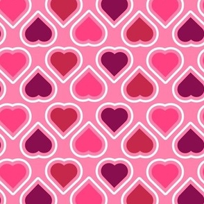 Dog Fabric, Dog Valentines Day Fabric, Dog Bandana Fabric, Hearts, Pink, Red, White