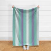 Vertical minty and lilac gradient stripes