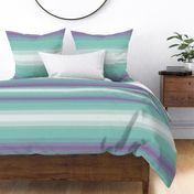 Horizontal minty and lilac gradient stripes